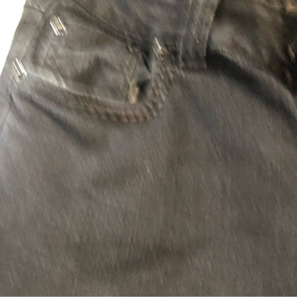 Black denim cropped 3/4 length pants shorter jeans size 10 women’s spring summer - Picture 4 of 9